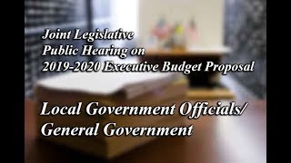 Joint Legislative Public Hearing on 2019-2020 Executive Budget Proposal: Local Government 02/11/19