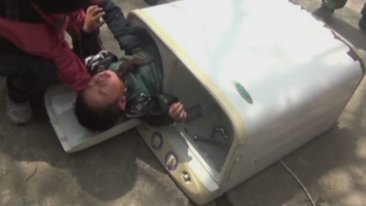 Twoyearold boy rescued from washing machine YouTube