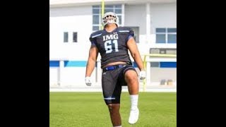 Details Francis Mauigoa Class of 2023 Tackle - IMG Academy Bradenton, Florida Update