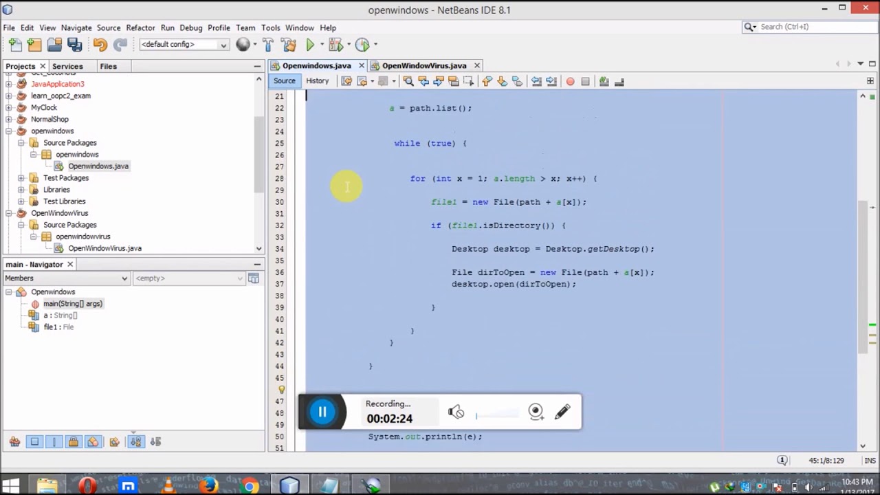 how to develope a virus java YouTube