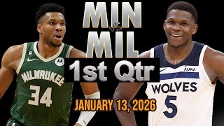 Minnesota Timberwolves Vs Milwaukee Bucks 1St Quarter Part 2 Highlight - Jan 13, 2026
