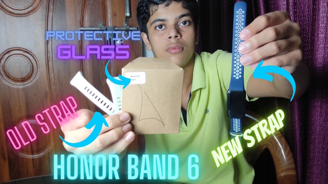 How To Change Straps and Fix Protective Glass In Honor Band 6... Bengal Tiger...