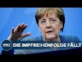 CORONA-IMPFUNG: Kanzlerin Merkel gibt Zeitpunkt für das Ende der Priorisierung bekannt