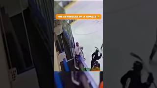 Goalie gave up because nobody was there to help him 😂 #hockey #nhl #sports #shorts