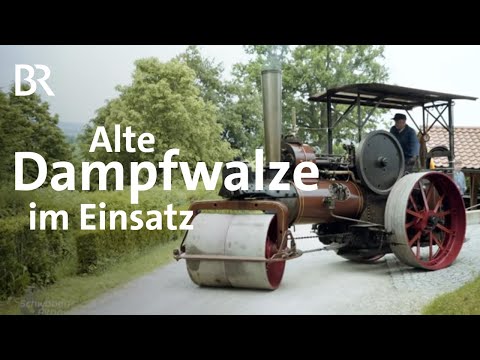 Alte Dampfwalze im Einsatz: Feldweg warten mit historischem Gerät | Schwaben & Altbayern | BR