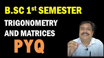B.SC 1st SEMESTER | TRIGONOMETRY | DE MOIVRE