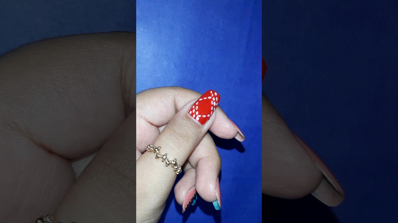 Nail Art using needle 🪡 😍 