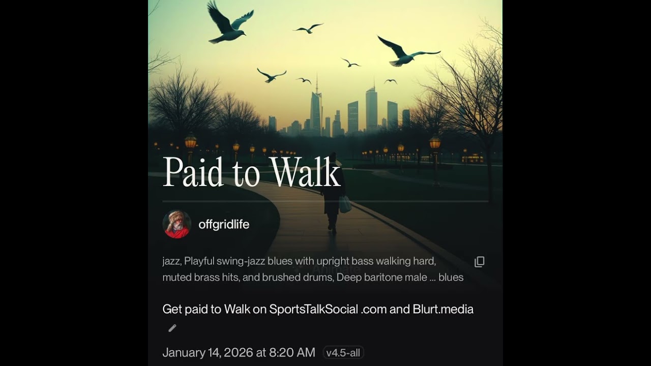 Get paid to walk with SportsTalkSocial.com and Blurt.media 