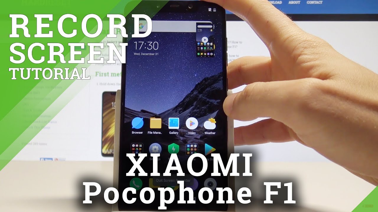 How To Record Screen On Xiaomi Pocophone F1 Miui Screen Recorder