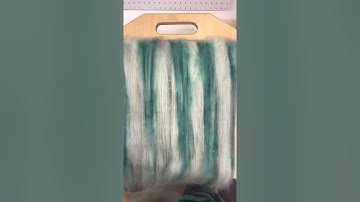 Creating wool batts using blending board to spin, asmr blending video.