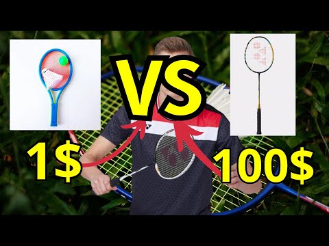 1$ VS 100$ Badminton Racket Comparison