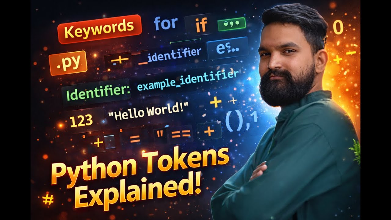 🔥Python Tokens Full Explanation | Keywords, Identifiers, Literals ...
