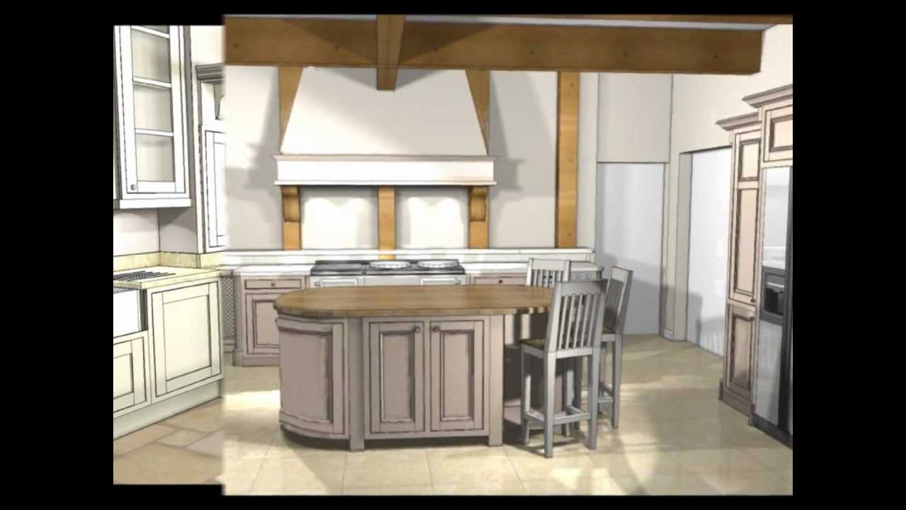 kitchen design, exclusive kitchen - 3d visualization - interior design