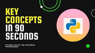 Python Tutorial For Beginners: Key concepts in 90 seconds #1