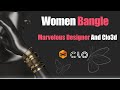 Women's Bangle Design in CLO3D & Marvelous Designer