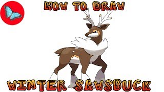 How To Draw Pokemon - Winter Sawsbuck | Drawing Animals