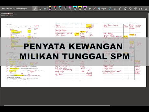 Video: Adakah pemilik tunggal memerlukan penyata kewangan?