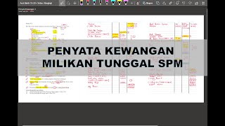 Penyata Kewangan Milikan Tunggal - 1