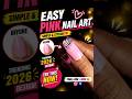 Easy pink nail art design 😍 Beginner friendly 💅 #nailart #nailideas #naildesign #simplenails #beauty