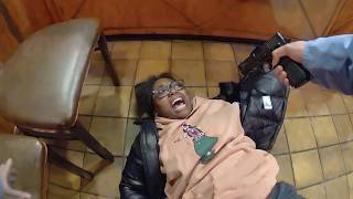 Woman WRESTLES Police At Local Denny's At 2 AM