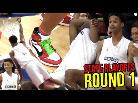 Shareef's BEST DUNKING Game! Shaqir Subs in Wearing Off-White Chicagos! Crossroads VS Selma ROUND 1