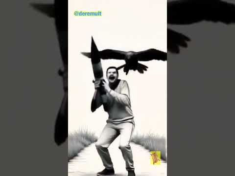 Человек и Ворона #deremult #ai #ии #прикол #спб #аниме #анимеприколы #песня #шансон #юмор #ворона