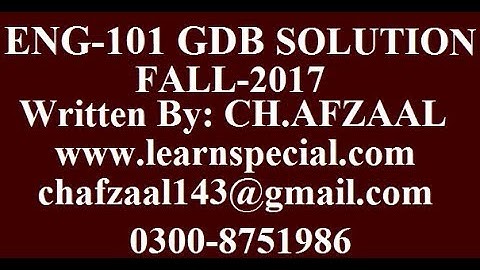 eng 101 gdb solution fall 2017