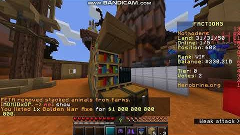 Herobrine.org (factions) got scammed scammer name = MOHIDxOP