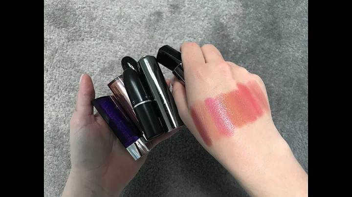 ASMR Lipstick Swatches and rummaging, No talking (Tapping, lid sounds)