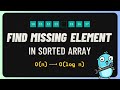 Find the Missing Element in a Sorted Array | Linear vs Binary Search (Golang)