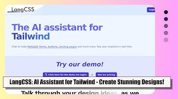 Introducing LangCSS: An AI Assistant for Tailwind - Create Stunning Designs with Ease!