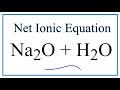 Net Ionic Equations and Balancing
