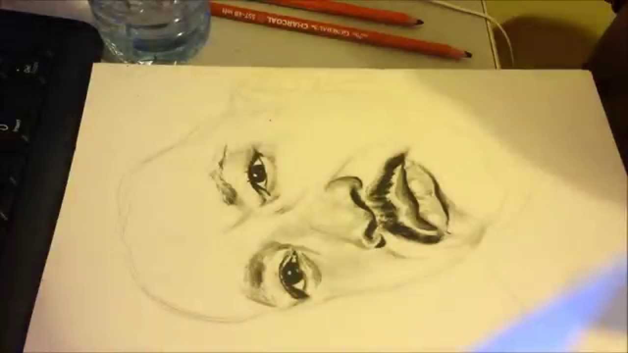 Martin Luther King Charcoal Drawing Youtube