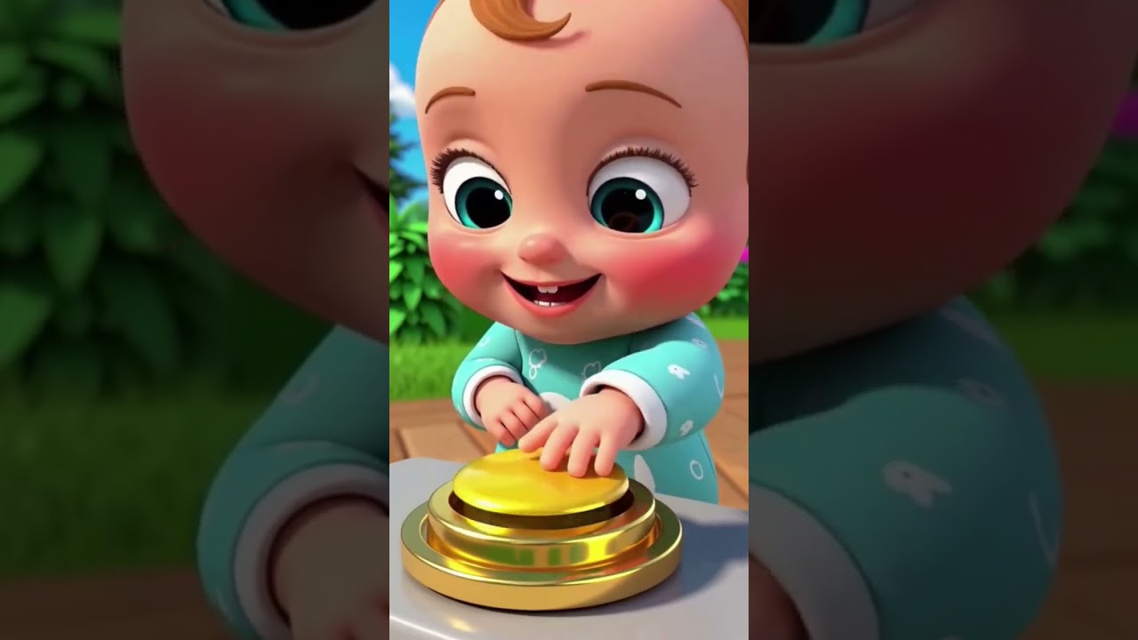 Baby Laughing with Colorful Buttons 🎨😂 | Fun Learning for Kids | 3D Animation Shorts