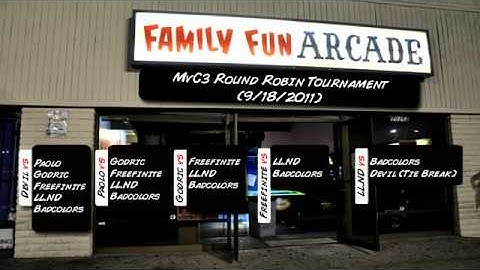 FFA MvC3 Round Robin(9-18-11) Versus Chart