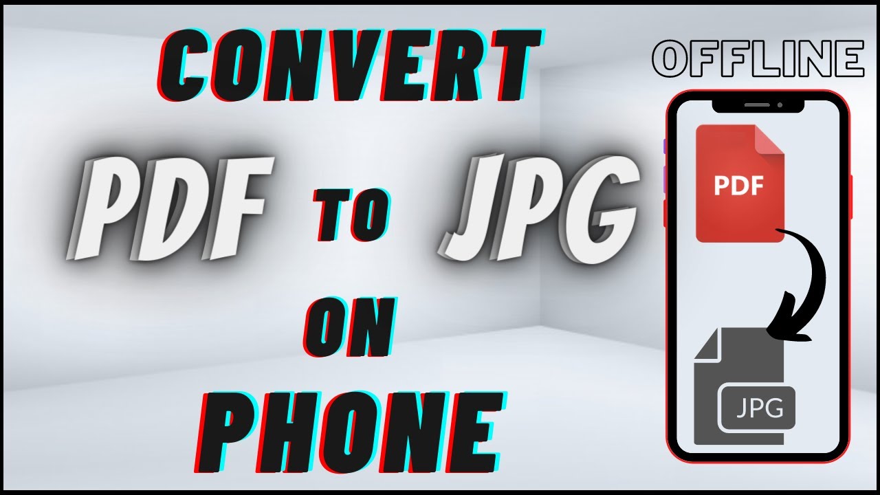 How To Convert PDF File to JPG Offline In Mobile (Android & IPhone)