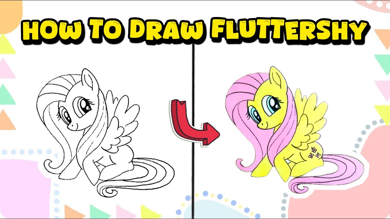 How to Draw Fluttershy from My Little Pony – Easy Colored Drawing