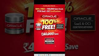 100% FREE – ₹40,000 Save | Oracle FY26 SaaS + OCI Certifications 🚀 #oracle #oci #saas #free