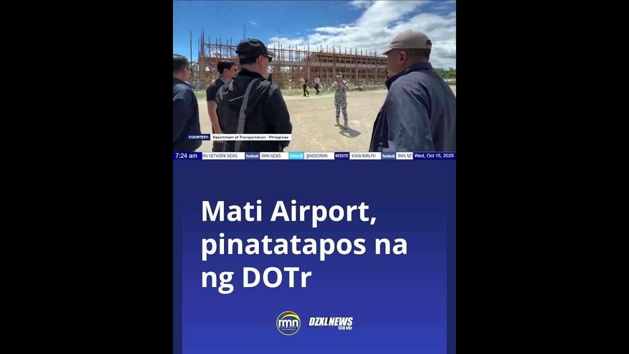 Mati Airport, pinatatapos na ng DOTr