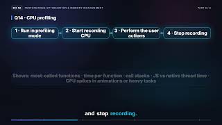 Chrome DevTools, CPU & Memory Profiling, Performance Metrics | React Native Interview (12.6)