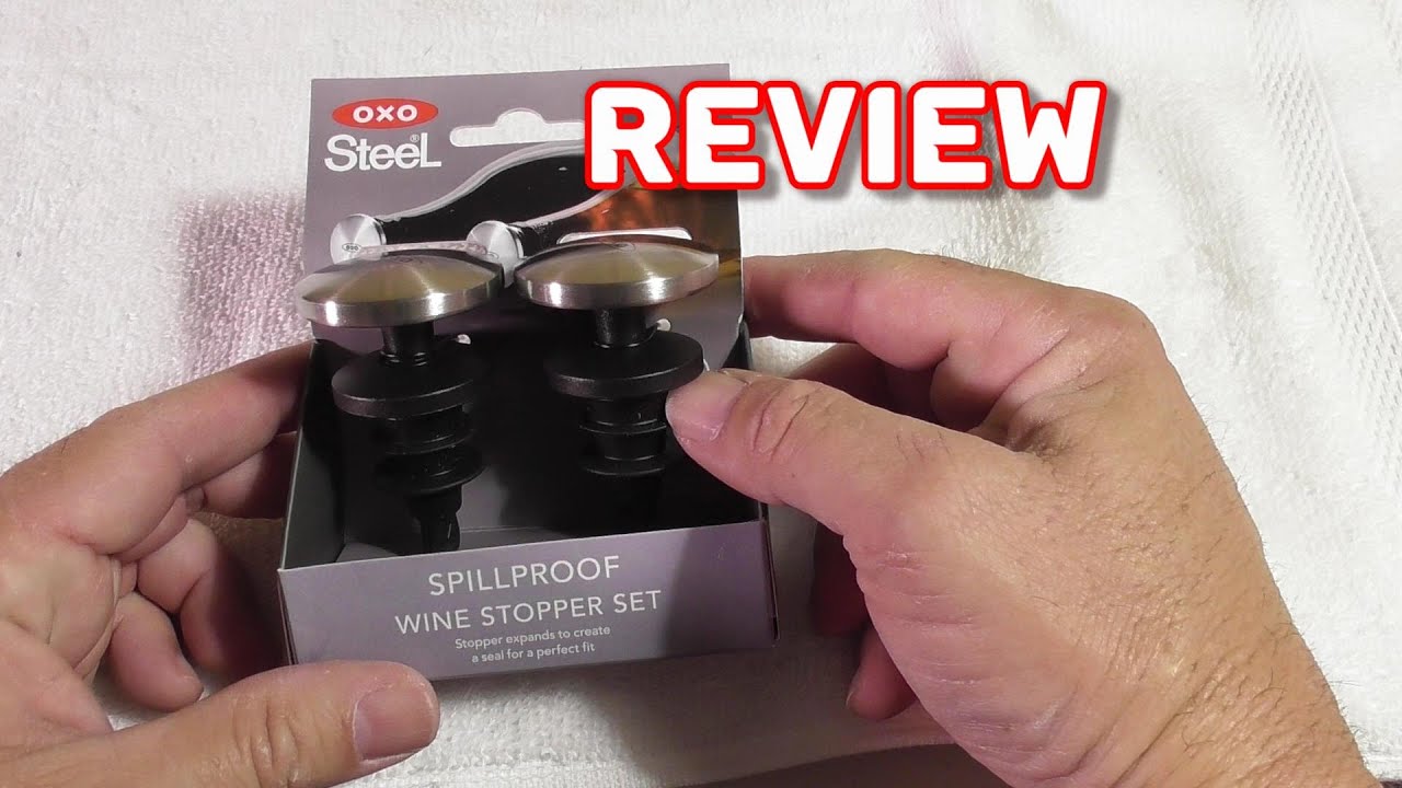 WINE STOPPER Bottle Stopper OXO SteeL Expanding Wine Stoppers REVIEW
