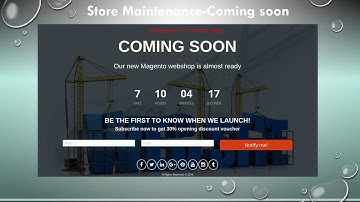 Store Maintenance-Coming soon Magento2 Extension