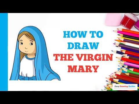 How To Draw The Virgin Mary In A Few Easy Steps Drawing Tutorial For Kids And Beginners Youtube