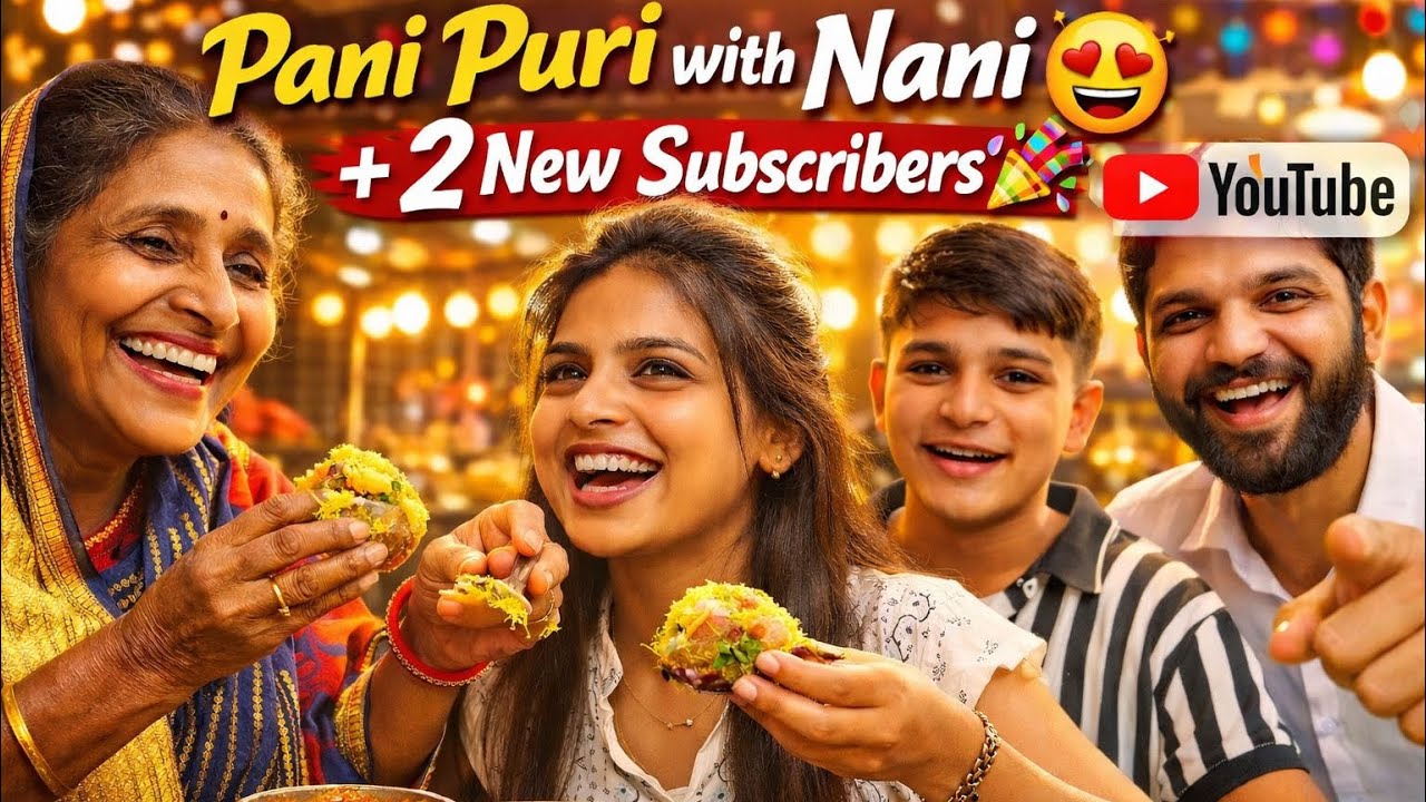 Pani poori with two new subscribers k saath I misss.youtuber l 