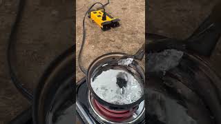 Melting down a huge lead weight