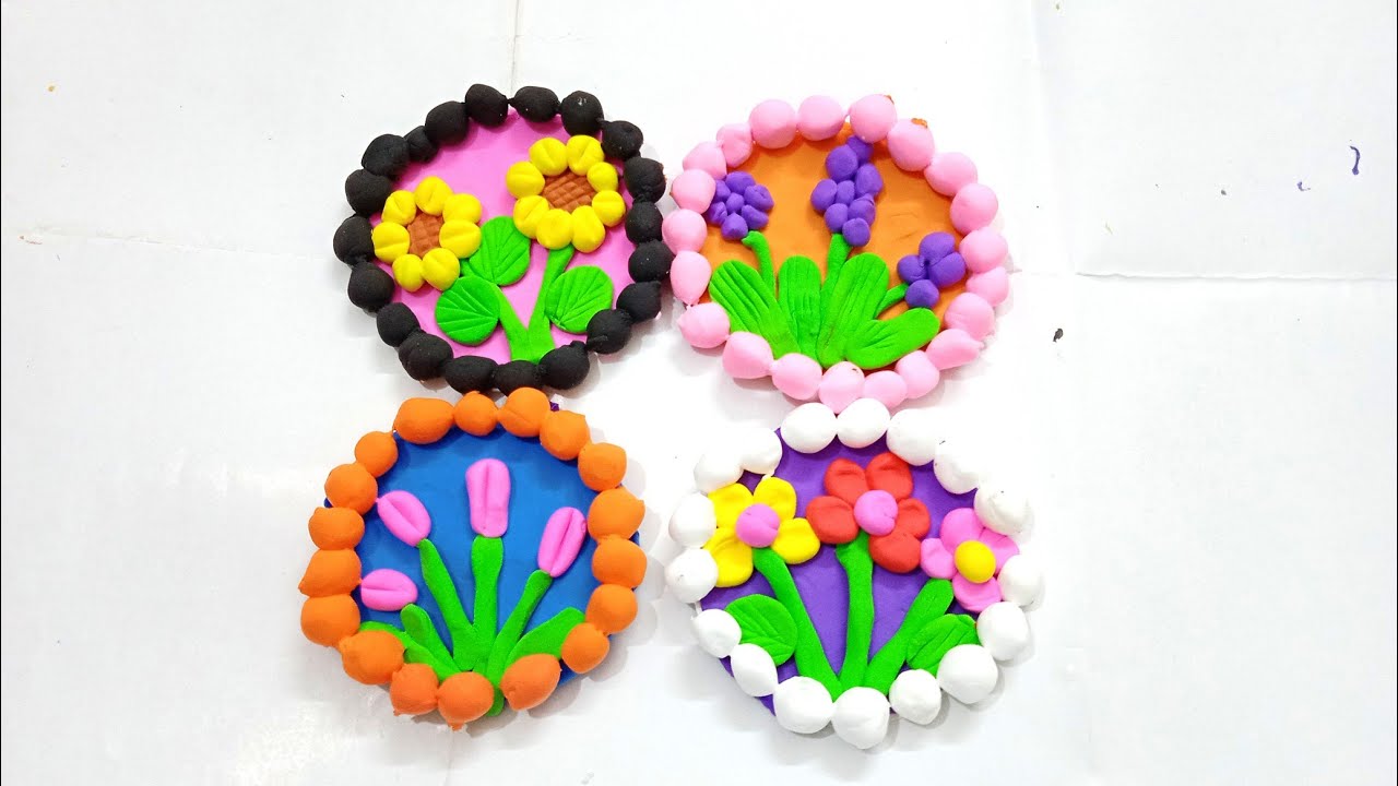 How to make miniature flower idea with clay❤️#polymerclay #craft #easy #flowers #video #youtubevideo