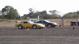 Corvette amarillo vs Eclipse Remasa