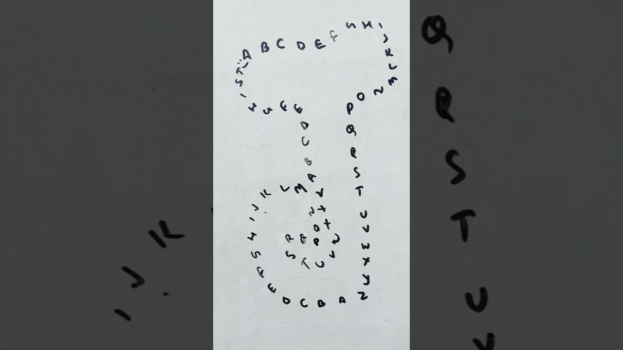 ABC checkered path drawing. ABC puzzle 