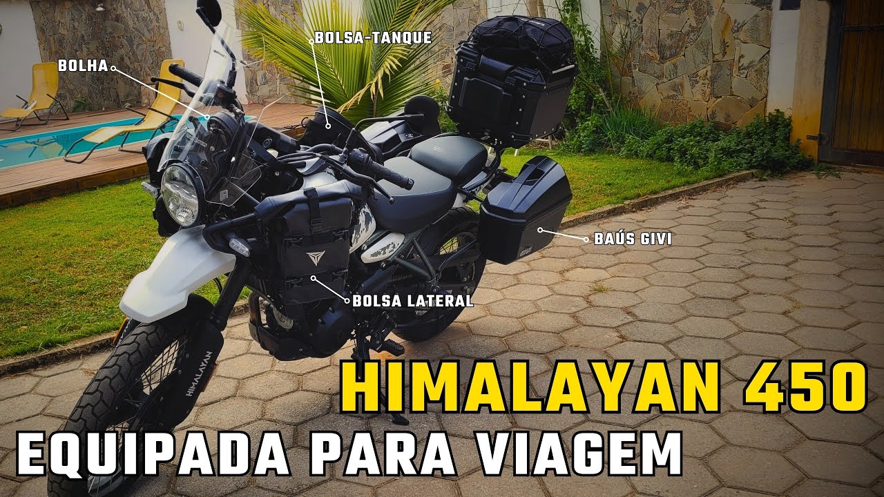 Os acessórios da minha Himalayan 450 - Baús Givi E22N, Bolsas e bolha #royalenfield #himalayan