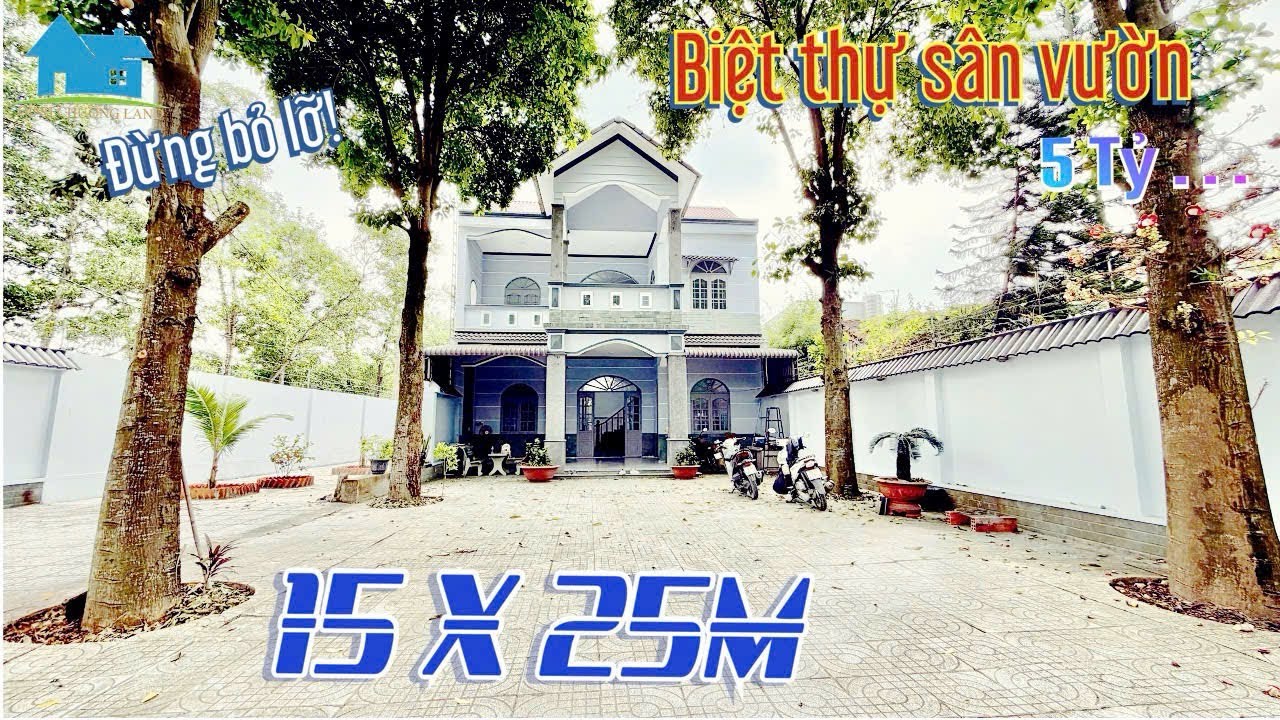 💥ĐỪNG BỎ LỠ! Biệt thự sân vườn 15x25m giáp Hóc Môn– Góc 2 mặt tiền, view hồ nghỉ dưỡng cực hiếm 